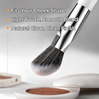 Thumbnail for Image 4 of ALBEAUT Blush Brush, Angled Contoured for Flawless Face Foundation Liquid Cream Cheek Makeup Multitask 202