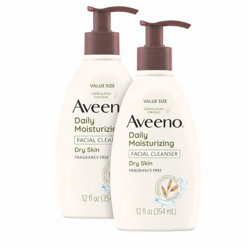 Image 2 of Unscented / 12 Fl Oz (Pack of 2) for the product Aveeno Daily Moisturizing Facial Cleanser