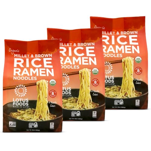 Image 1 of Default Title for the product Lotus Foods Organic Millet & Brown Rice Ramen - 10 Oz Bags (Pack of 3)