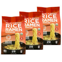 Thumbnail for Image 1 of Default Title for the product Lotus Foods Organic Millet & Brown Rice Ramen - 10 Oz Bags (Pack of 3)