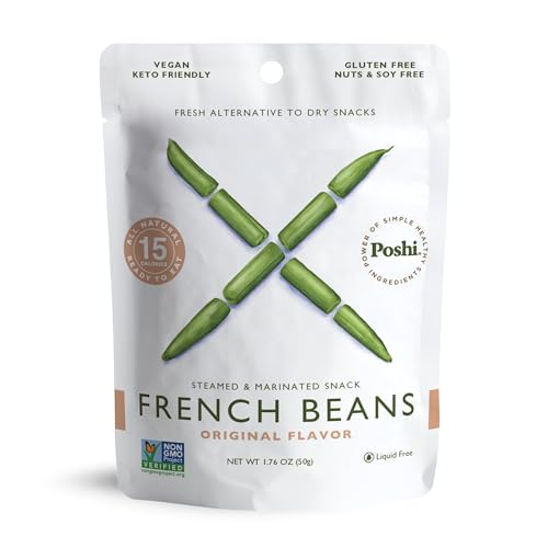 Image 1 of Default Title for the product Poshi Marinated French Green Bean Snack Packs, Original, 10 x 1.76 oz