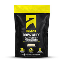 Thumbnail for Image 1 of Default Title for the product Ascent 100% Whey Protein Powder, Vanilla Bean, 2 lb, Daily Protein
