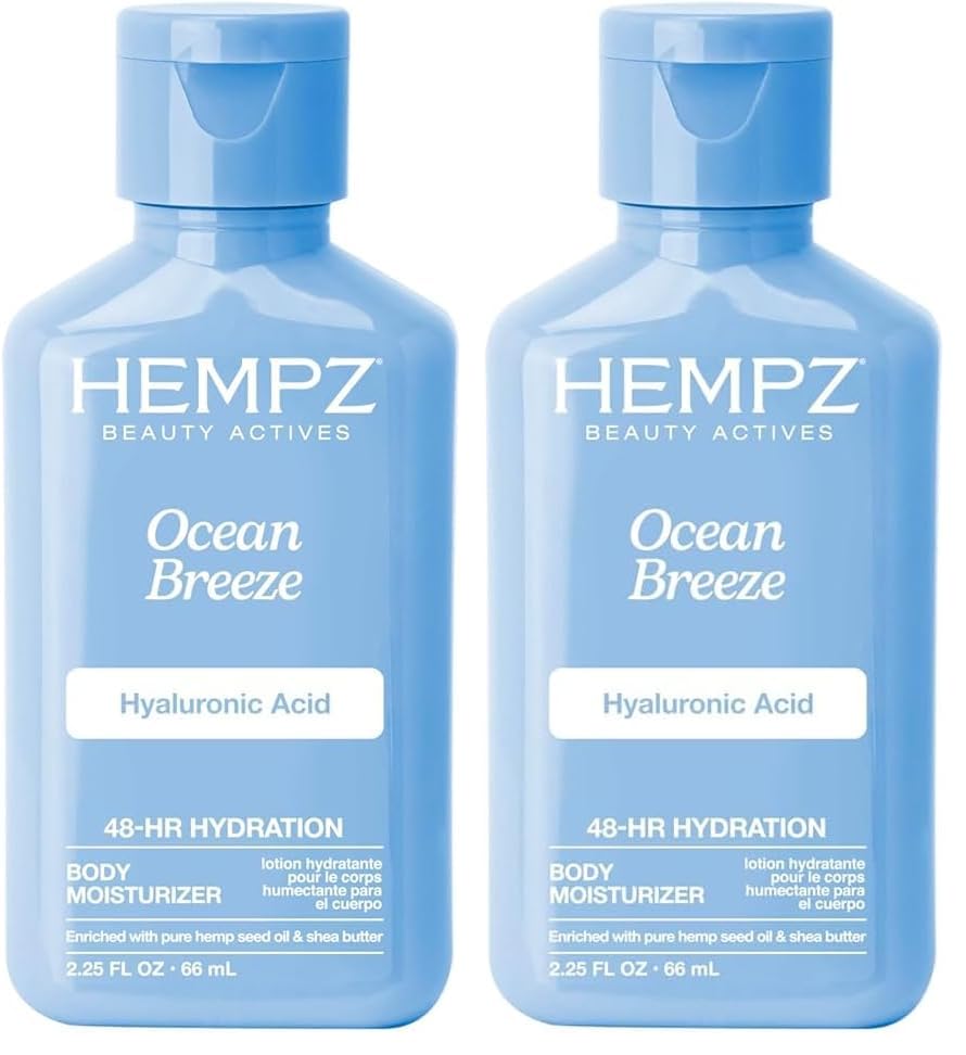 Image 1 of Default Title for the product Hempz Body Lotion Ocean Breeze Limited Edition Mini Daily Moisturizing Cream 2.25 Fl Oz Pack of 2