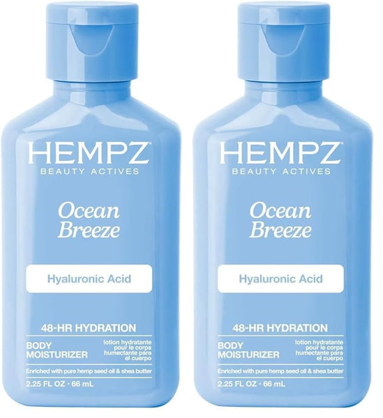 Image 1 of Default Title for the product Hempz Body Lotion Ocean Breeze Limited Edition Mini Daily Moisturizing Cream 2.25 Fl Oz Pack of 2