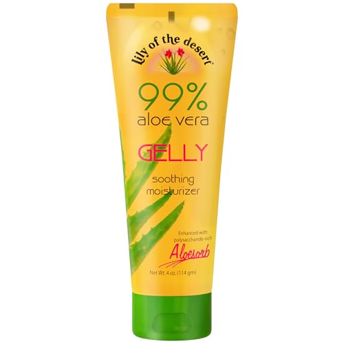 Image 1 of Default Title for the product Lily Of The Desert Gelly Moisturizer - 99% Organic Aloe Vera Gel for Skin, After Sun Care with Aloe, Vitamin E Oil, and Vitamin C for Sunburn Relief, 4 Fl Oz