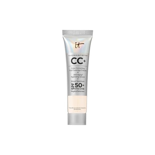Image 22 of 01N Fair Porcelain (fair with neutral undertones) for the product IT Cosmetics Mini CC+ Cream with SPF 50+ Full Coverage Natural Foundation