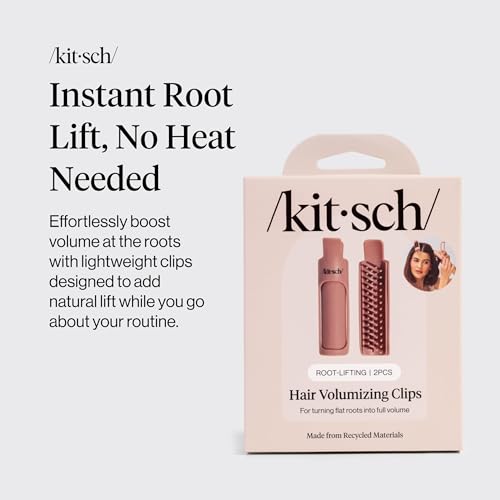 Image 2 of Kitsch Volumizing Hair Clips For Styling for Women - 2pc Terracotta