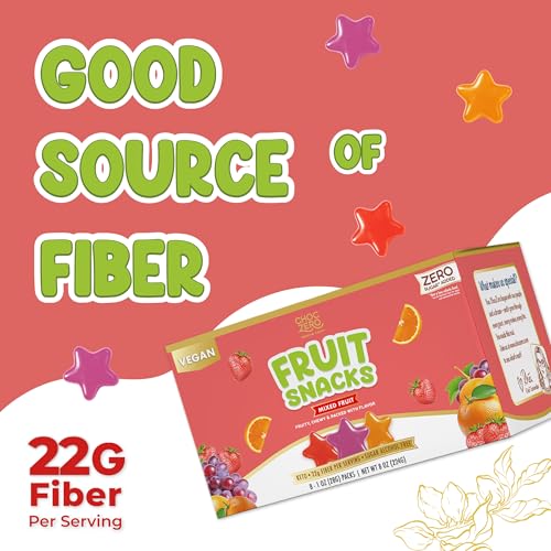 Image 5 of ChocZero Sugar Free Fruit Snacks, Made with Real Fruit, 8 Snack Packs