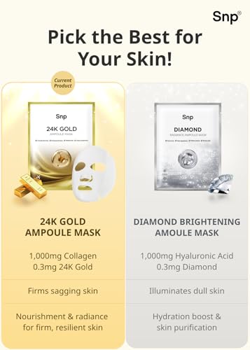 Image 7 of SNP 1000mg Collagen  24K Gold Ampoule Sheet Mask 10 Sheets