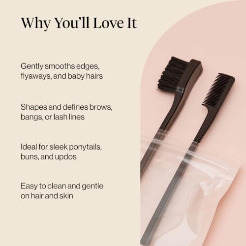 Image 5 of Kitsch Double Sided Edge Brush for Women – 2 Pcs