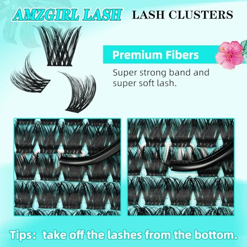Image 2 of AMZGIRL LASH Lash Clusters D Curl Manga Anime Lashes 10-18mm, Tulip