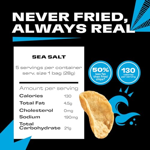 Image 4 of popchips Sea Salt Potato Chips 5 oz Bags Pack of 5