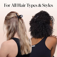 Thumbnail for Image 5 of Kitsch Large Loop Hair Clips for Women - Tortoise & Black, 2 Pcs