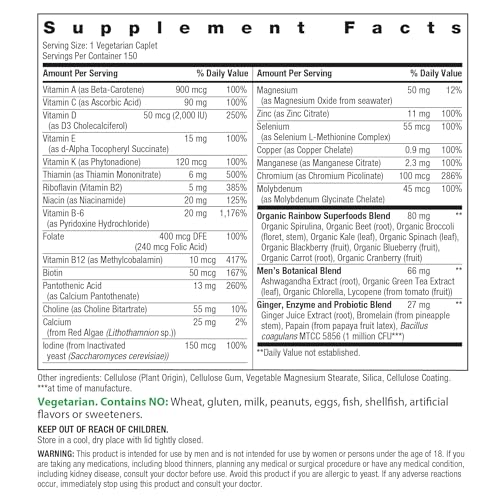 Image 2 of Rainbow Light Mens Multivitamin One + | 150 Caplets