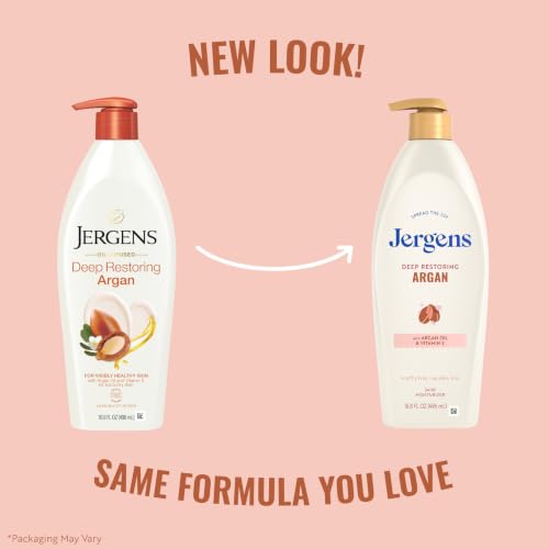Image 3 of Jergens Deep Restoring Argan Oil Body Lotion For Dry Skin, 16.8 fl oz