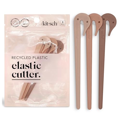 Image 1 of Multicolored for the product Kitsch Elastic Hair Tie Cutter Tool - 3pc Set