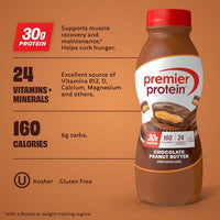 Thumbnail for Image 2 of Premier Protein 30g High Protein Shake, Chocolate Peanut Butter, 12 Pack