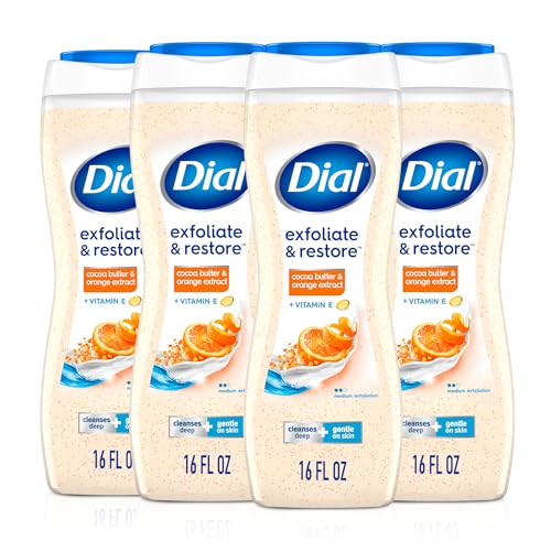 Image 1 of Default Title for the product Dial Body Wash, Orange Peel & Cocoa Butter, Vitamin E, 16 Fl Oz, 4 Count