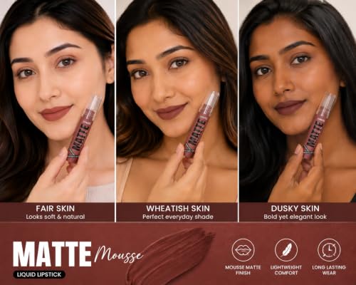 Image 4 of Generic M.A.R.S Mousse Matte Liquid Lipstick ?Brown Nude Shade