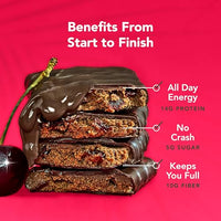 Thumbnail for Image 5 of ALOHA Organic Plant Based Protein Bars | Chocolate Cherry, 12 Ct, 5g Sugar