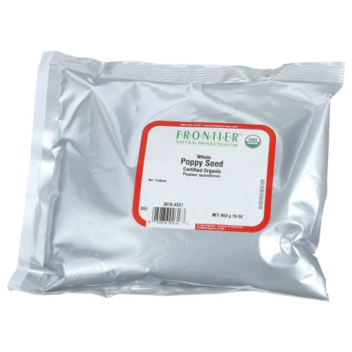 Frontier Coop Organic Whole Poppy Seed 16 Oz