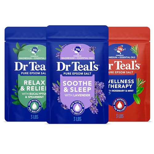 Image 1 of Lavender, Eucalyptus, and Rosemary / 48 Ounce (Pack of 3) for the product Dr Teal's Epsom Salt Magnesium Soak