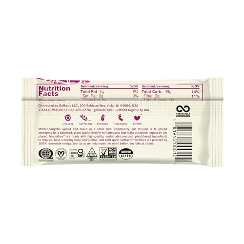 Image 2 of GoMacro Bar Sunny Uplift Cherries Berries Organic 2 Ounce