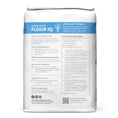 Image 5 of King Arthur 100% Organic Bread Flour, Unbleached, 5 lb