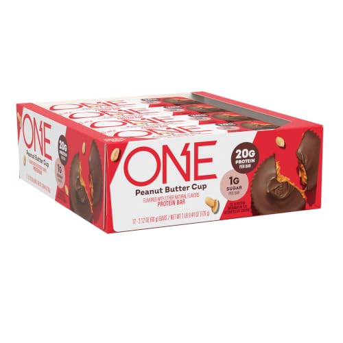 Image 2 of ONE Peanut Butter Cup Protein Bars, 20g Protein, Gluten Free Snacks, 12 ct