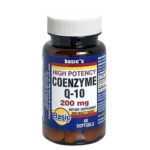 Basic Vitamins Coenzyme Q-10 Softgels 200 Mg 48 Caps