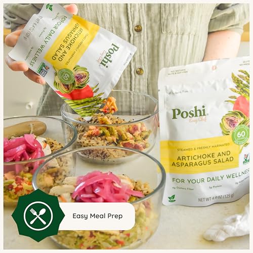 Image 4 of Poshi Marinated Artichoke & Asparagus Salad, On-The-Go, 6-Pack, 4.4 oz