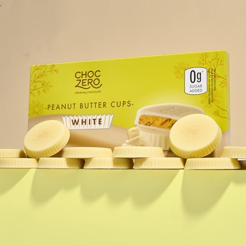 Image 5 of ChocZero Sugar Free White Chocolate Peanut Butter Cups, 4 Pack