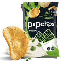 Thumbnail for Image 3 of popchips Popchips Potato Chips, Sour Cream & Onion, 4ct 5.0oz Share Bags