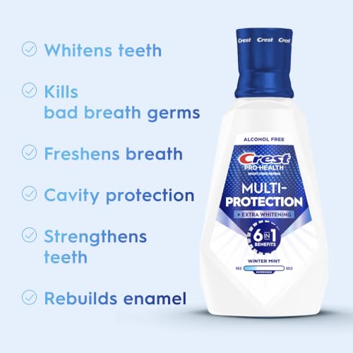 Image 4 of Crest Pro-Health Advanced Mouthwash, Alcohol Free, Extra Whitening, Energizing Mint Flavor, 946 mL (32 fl oz)