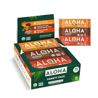 Thumbnail for Image 1 of Default Title for the product ALOHA Organic Plant Based Protein Bars - 3 Flavor Variety Pack - 12 Count, 1.9oz Bars