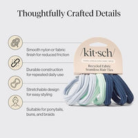 Thumbnail for Image 4 of Kitsch Seamless Hair Ties No Damage - Garden Bouquet, 8pcs