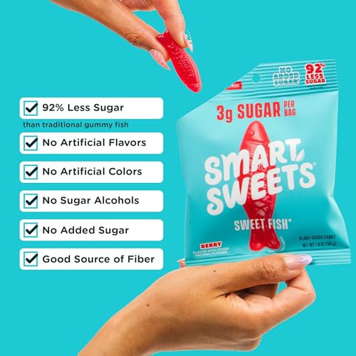 Image 3 of SmartSweets Sweet Fish, Low Sugar Gummy Candy, 1.8oz Bags, 6 Pack