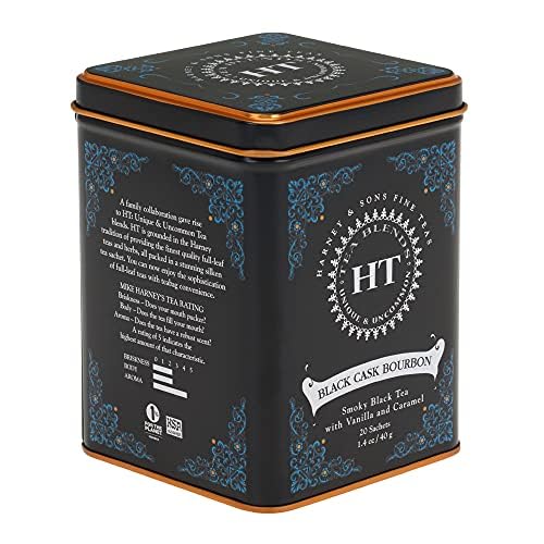 Image 2 of Harney & Sons HT Black Cask Bourbon Black Tea, 20 Sachets in Tin