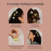 Thumbnail for Image 7 of Kitsch Small Hair Clips - Pearlized Cream & Butter Yellow, 8pc