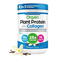 Thumbnail for Orgain Plant Protein Plus Collagen Vanilla Bean 25.6 Oz