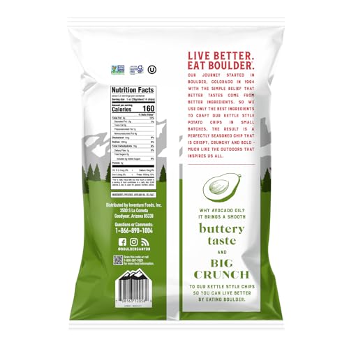 Image 2 of Boulder Canyon Avocado Oil Sea Salt Potato Chips, 5.25 oz Bag