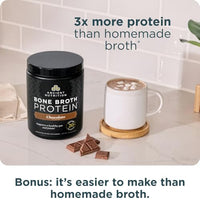 Thumbnail for Image 6 of Ancient Nutrition Grass Fed Bone Broth Protein Powder, Chocolate