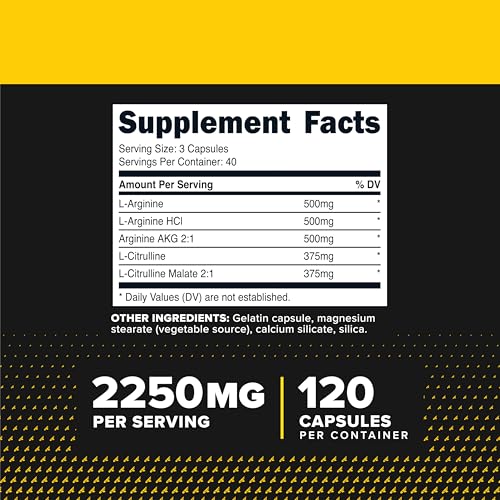 Image 3 of Primaforce Nitric Oxide Booster (2,250mg) 120 Capsules, 40 Servings