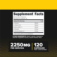 Thumbnail for Image 3 of Primaforce Nitric Oxide Booster (2,250mg) 120 Capsules, 40 Servings