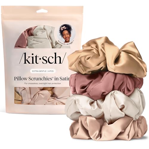 Image 34 of Blush (4 Pcs) for the product Kitsch Satin Scrunchies for Women