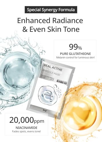 Image 4 of SNP Real Active Glutathione Ampoule Sheet Mask 10 Sheets