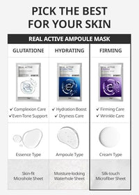 Thumbnail for Image 7 of SNP Real Active Firming Ampoule Sheet Mask 10 Sheets