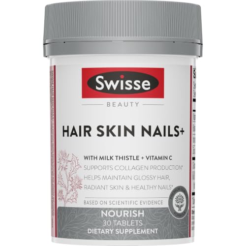 Image 1 of Default Title for the product Swisse Biotin Hair Skin and Nails Vitamins for Women & Men | 5 Months Supply | 30 Tablets