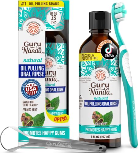 Image 2 of 8 Fl Oz (Pack of 1) / 1 Pack for the product GuruNanda Oil Pulling Mouthwash with Vitamins
