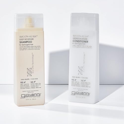 Image 3 of GIOVANNI Eco Chic Smooth as Silk Deep Moisture Shampoo, 8.5 oz (Pack of 3)